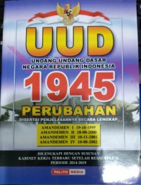 Image of UUD: Undang-Undang Dasar Negara Republik Indonesia 1945 Perubahan