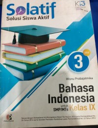SOLATIF: Bahasa Indonesia untuk SMP/MTs Kelas IX