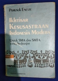 Ikhtisar Kesusateraan Indonesia Modern